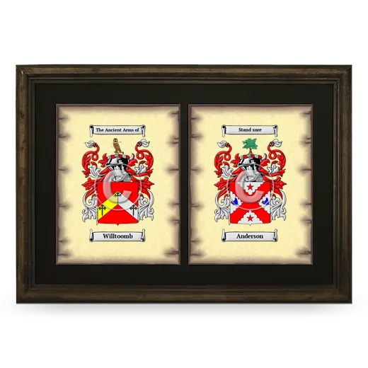 Double Coat of Arms Framed - Brown