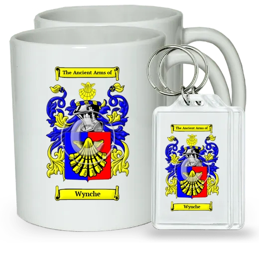 Wynche Pair of Coffee Mugs and Pair of Keychains