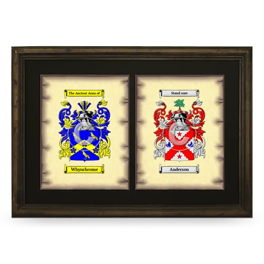 Double Coat of Arms Framed - Brown