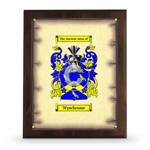 Wynchcume Coat of Arms Plaque