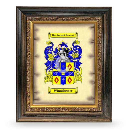 Winnchester Coat of Arms Framed - Heirloom