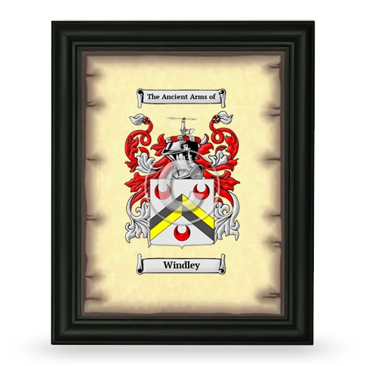 Windley Coat of Arms Framed - Black