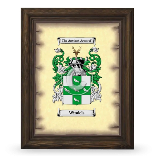 Windels Coat of Arms Framed - Brown