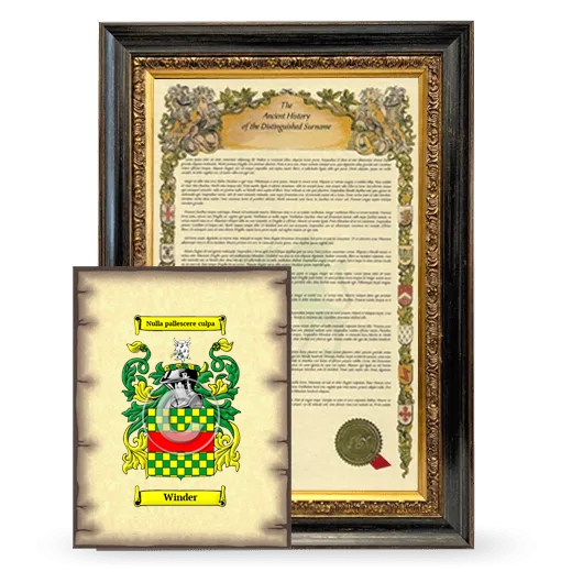 Winder Framed History and Coat of Arms Print - Heirloom