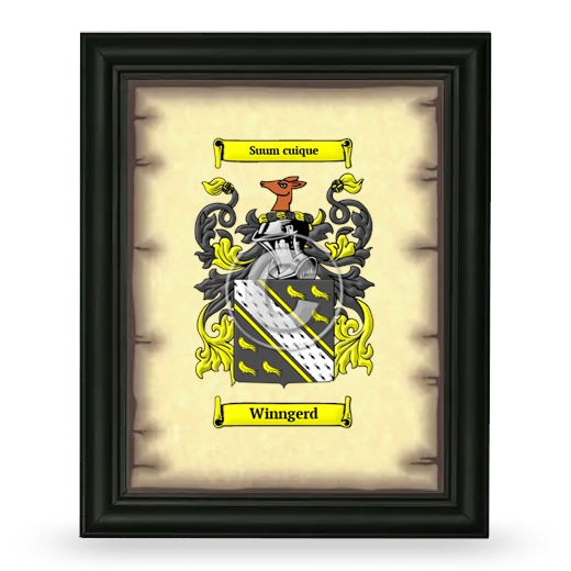 Winngerd Coat of Arms Framed - Black