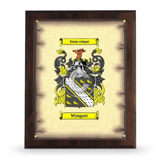 Wyngart Coat of Arms Plaque