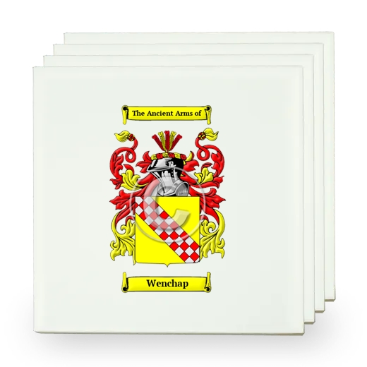Wenchap Set of Four Small Tiles with Coat of Arms