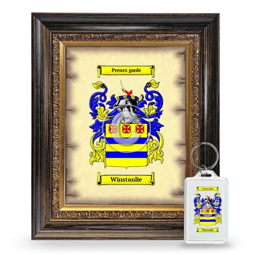 Winstanlie Framed Coat of Arms and Keychain - Heirloom