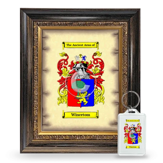 Wincetom Framed Coat of Arms and Keychain - Heirloom