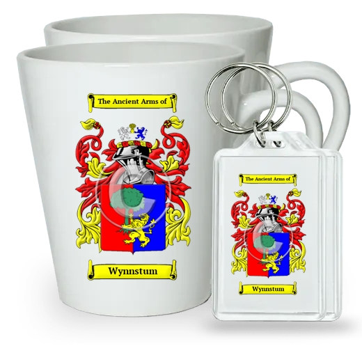 Wynnstum Pair of Latte Mugs and Pair of Keychains