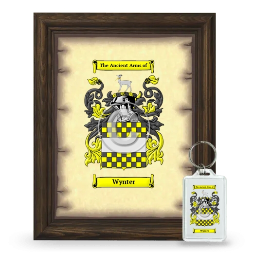 Wynter Framed Coat of Arms and Keychain - Brown