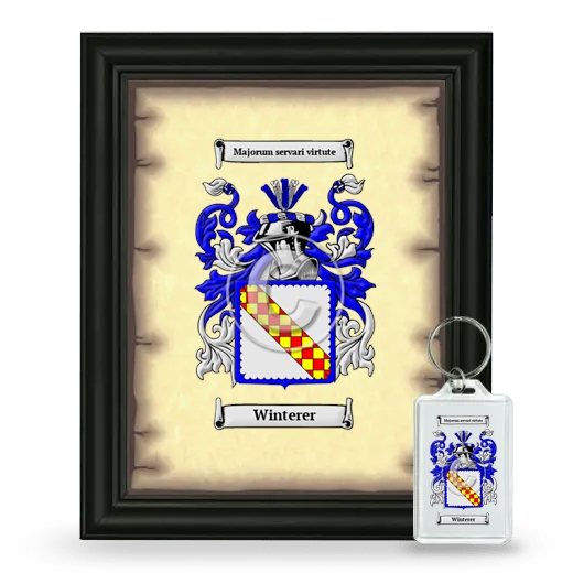 Winterer Framed Coat of Arms and Keychain - Black