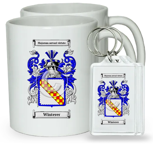 Winterer Pair of Coffee Mugs and Pair of Keychains