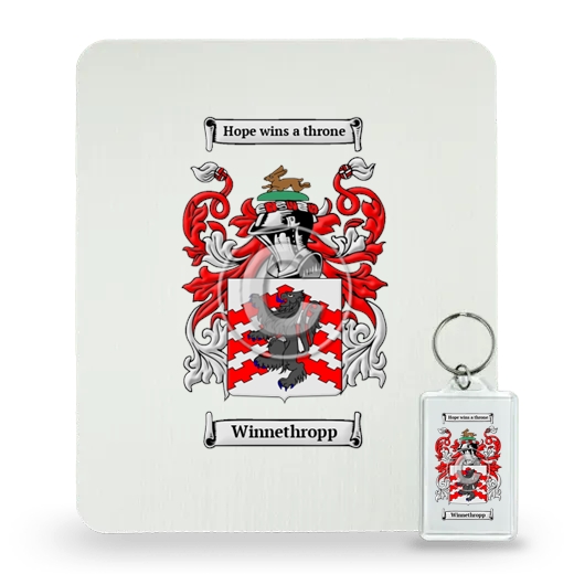 Winnethropp Mouse Pad and Keychain Combo Package