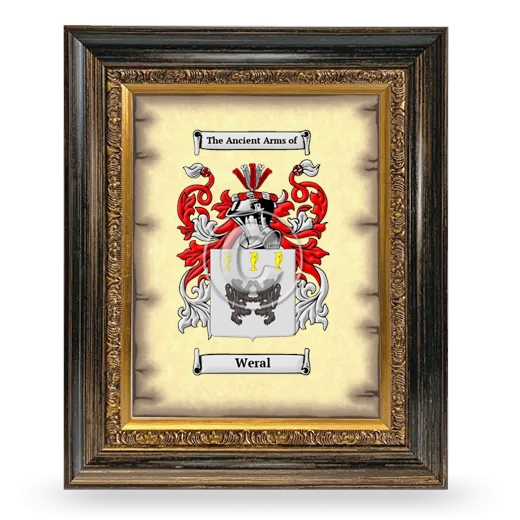 Weral Coat of Arms Framed - Heirloom