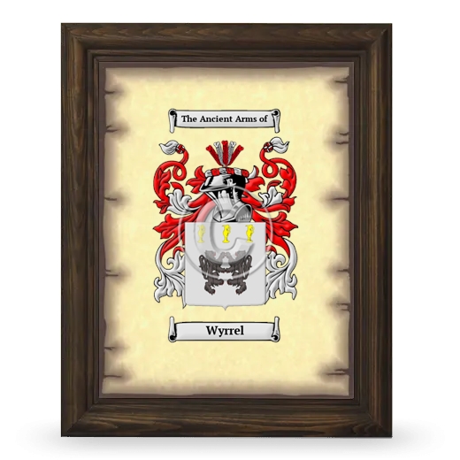 Wyrrel Coat of Arms Framed - Brown