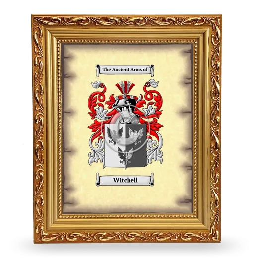 Witchell Coat of Arms Framed - Gold