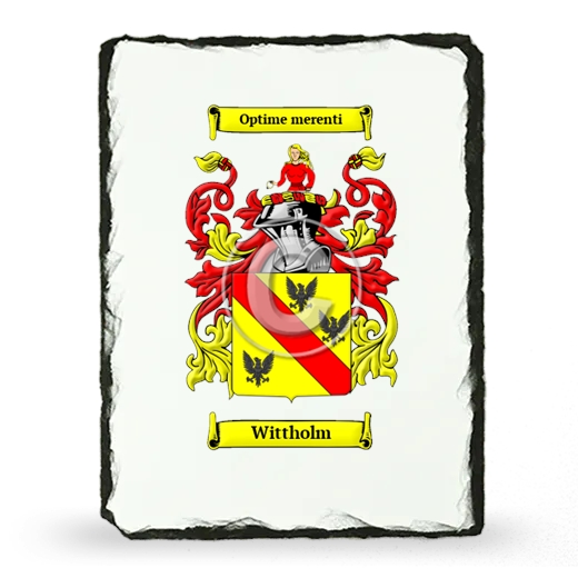 Wittholm Coat of Arms Slate