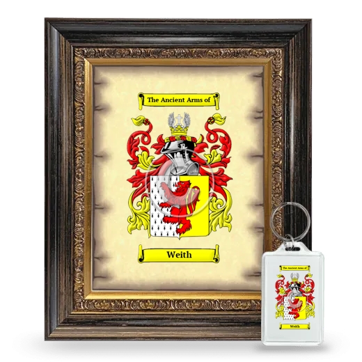 Weith Framed Coat of Arms and Keychain - Heirloom