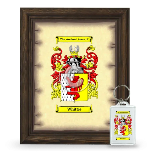 Whittie Framed Coat of Arms and Keychain - Brown