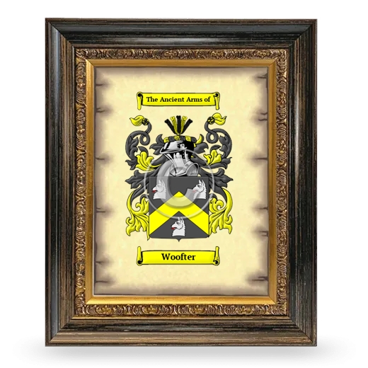 Woofter Coat of Arms Framed - Heirloom