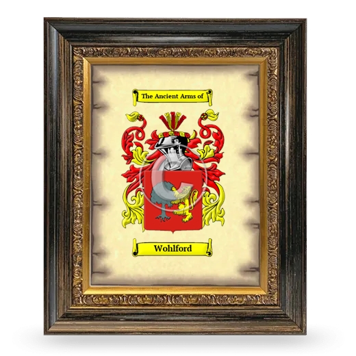 Wohlford Coat of Arms Framed - Heirloom