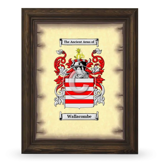Wallacombe Coat of Arms Framed - Brown
