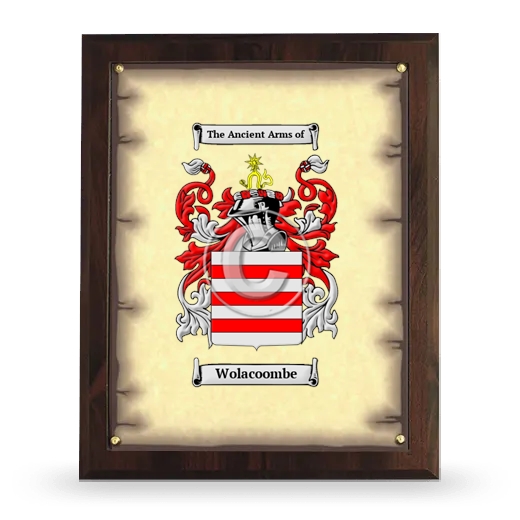 Wolacoombe Coat of Arms Plaque