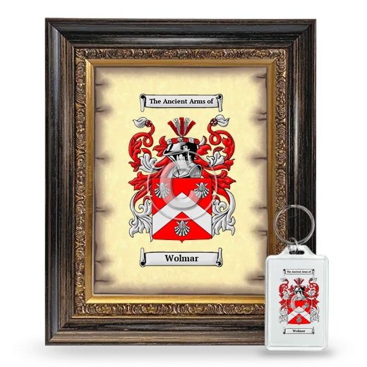 Wolmar Framed Coat of Arms and Keychain - Heirloom