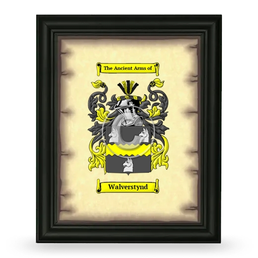 Walverstynd Coat of Arms Framed - Black