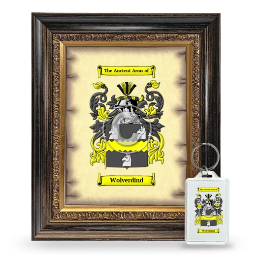 Wolverdind Framed Coat of Arms and Keychain - Heirloom