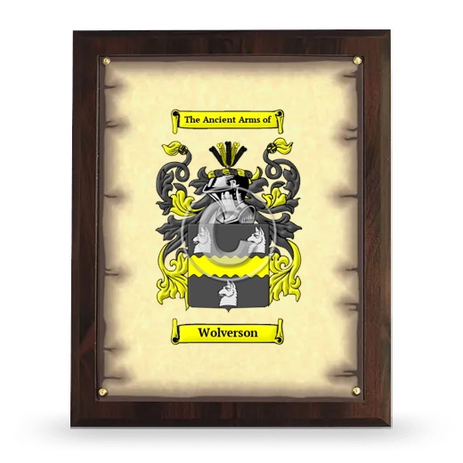Wolverson Coat of Arms Plaque