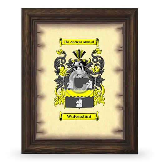 Wulverstant Coat of Arms Framed - Brown