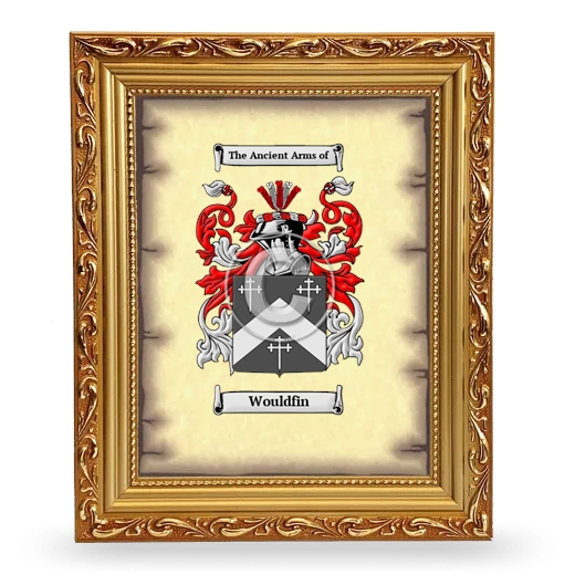 Wouldfin Coat of Arms Framed - Gold