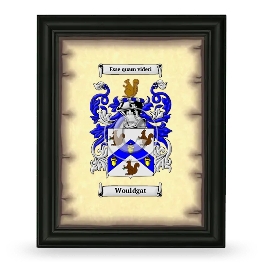 Wouldgat Coat of Arms Framed - Black