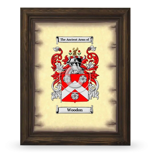 Woodon Coat of Arms Framed - Brown