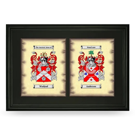 Double Coat of Arms Framed - Black