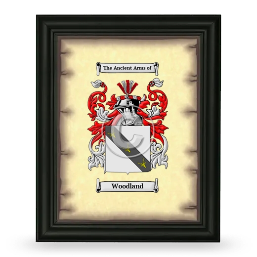 Woodland Coat of Arms Framed - Black