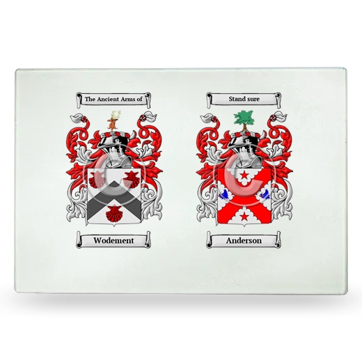 Double Coat of Arms Glass Cutting Board