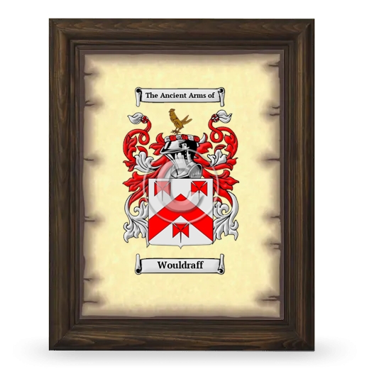 Wouldraff Coat of Arms Framed - Brown