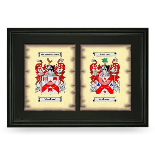 Double Coat of Arms Framed - Black