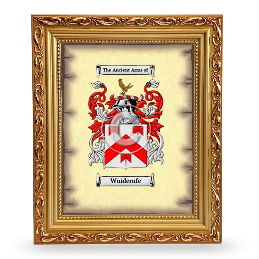 Wuiderufe Coat of Arms Framed - Gold