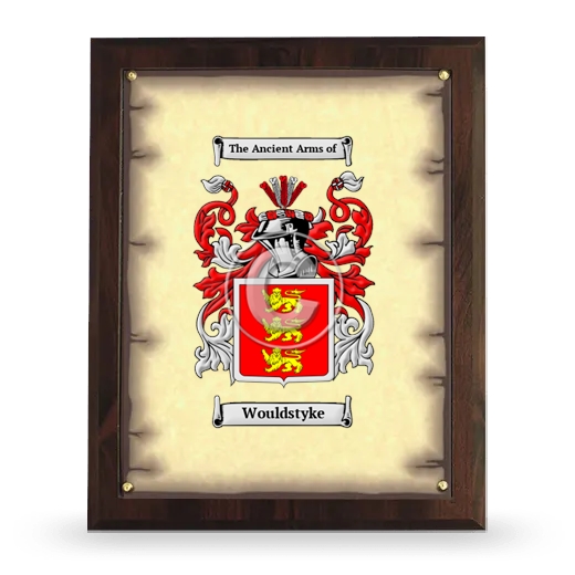 Wouldstyke Coat of Arms Plaque