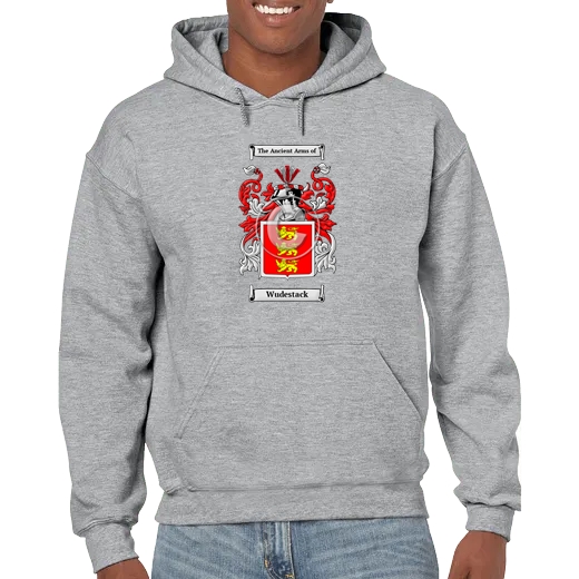 Wudestack Grey Unisex Coat of Arms Hooded Sweatshirt