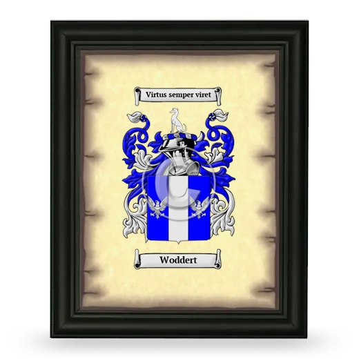 Woddert Coat of Arms Framed - Black