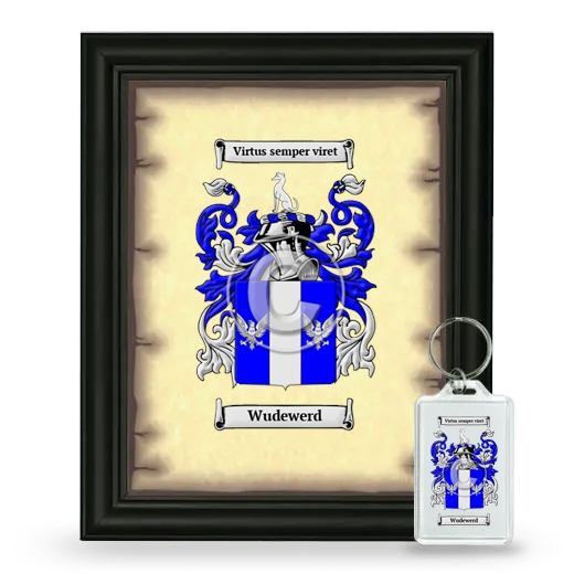 Wudewerd Framed Coat of Arms and Keychain - Black