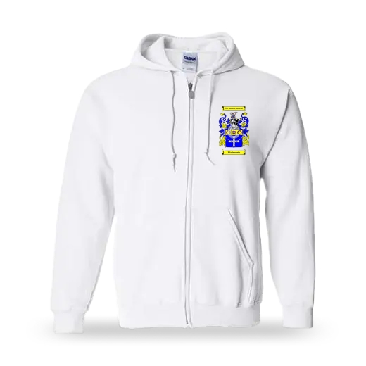 Wolascote Unisex Coat of Arms Zip Sweatshirt - White