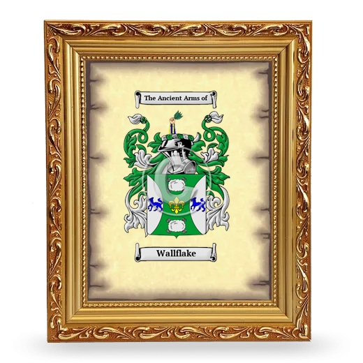 Wallflake Coat of Arms Framed - Gold