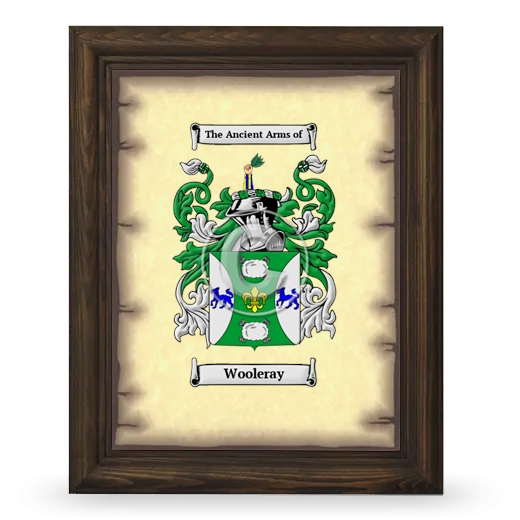 Wooleray Coat of Arms Framed - Brown