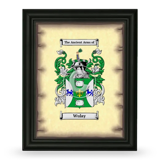 Wulay Coat of Arms Framed - Black